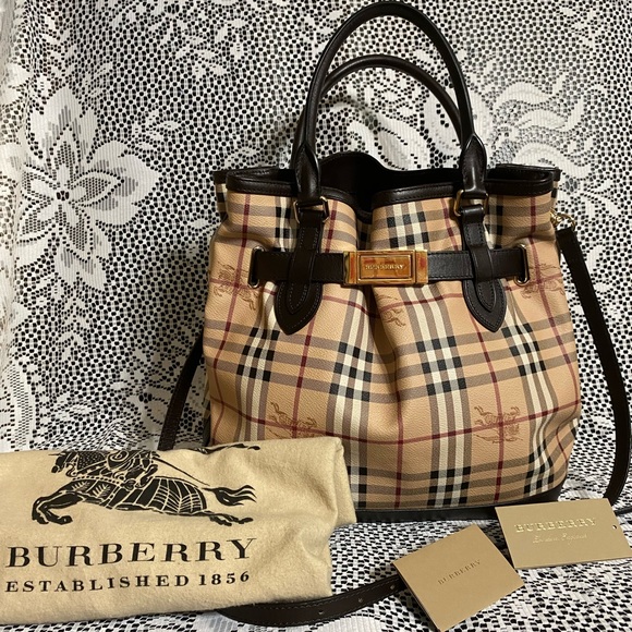 PRELOVED AUTHENTIC BURBERRY TOTE BAG - Picture 1 of 12